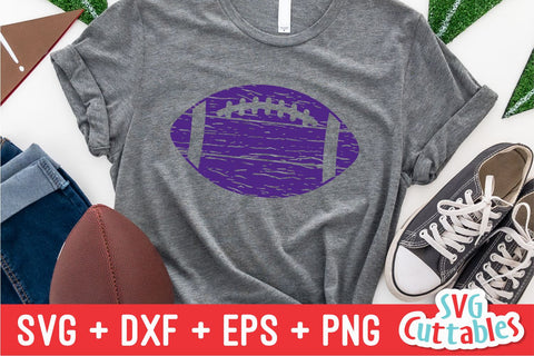 Distressed Football 3 Color SVG Svg Cuttables 