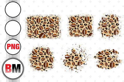 Distressed Football Leopard PNG Files Sublimation BMDesign 