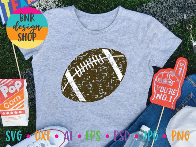 Distressed Football SVG SVG BNRDesignShop 