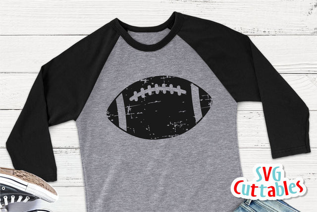 Distressed Football SVG Svg Cuttables 