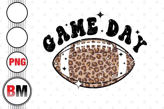 Distressed Game Day Leopard PNG Files Sublimation BMDesign 