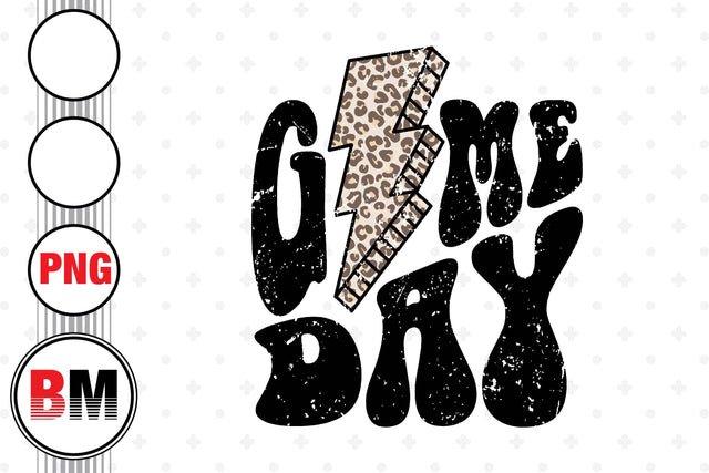 Distressed Game Day Leopard PNG Files Sublimation BMDesign 