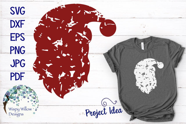 Distressed Grunge Santa Claus | Christmas SVG SVG Wispy Willow Designs 
