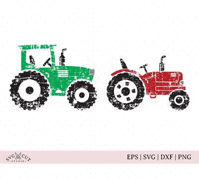 Distressed Grunge Tractor SVG Cut Files SVG SVG Cut Studio 