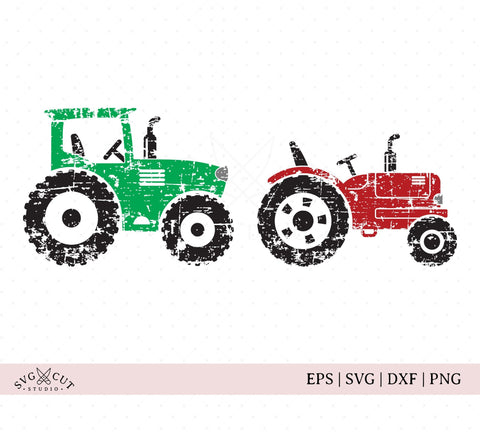 Distressed Grunge Tractor SVG Cut Files SVG SVG Cut Studio 