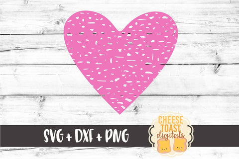 Distressed Heart - Valentine SVG PNG DXF Cutting Files SVG Cheese Toast Digitals 