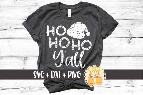 Distressed Ho Ho Ho Y'all - Christmas SVG File SVG Cheese Toast Digitals 