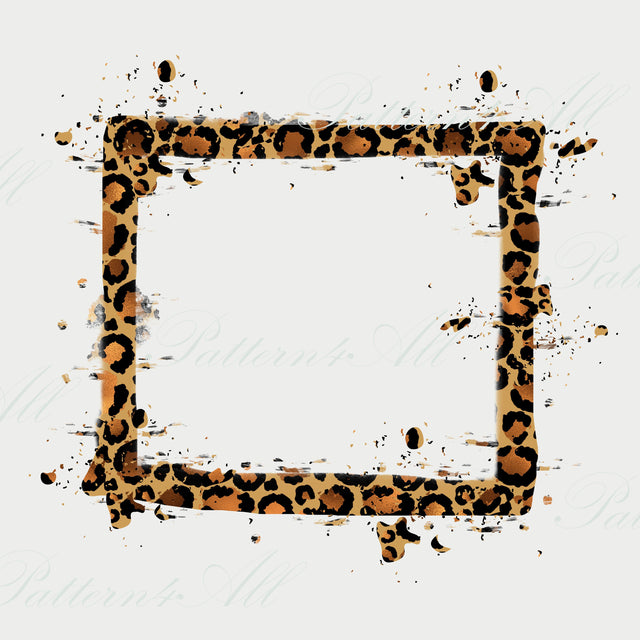 Distressed Leopard frame Sublimation Design background backsplash PNG Graphic Clipart Digital Download , Rustic Shabby paint splatter Sublimation ArtStudio 