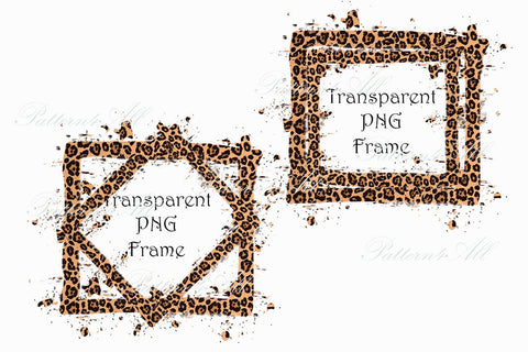 Distressed Leopard frame,Sublimation PNG,Design background, backsplash PNG, Graphic Clipart, Digital Download , Rustic Shabby paint splatter 3D Paper ArtStudio 