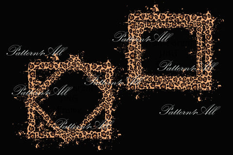 Distressed Leopard frame,Sublimation PNG,Design background, backsplash PNG, Graphic Clipart, Digital Download , Rustic Shabby paint splatter 3D Paper ArtStudio 