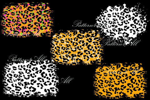 Distressed Leopard Print Patches, Splash Sublimation Design, Digital Paper, Leopard print pattent,Distressed Leopard Print Sublimation PNG Digital Pattern ArtStudio 