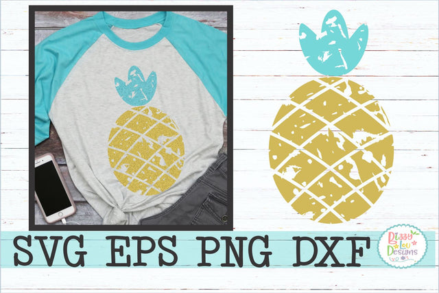 Distressed Pineapple SVG Bizzy Lou Designs 