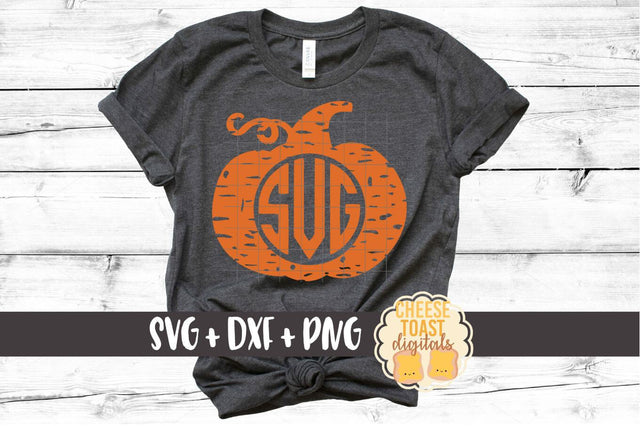 Distressed Pumpkin Monogram Frame - Monogram SVG File SVG Cheese Toast Digitals 