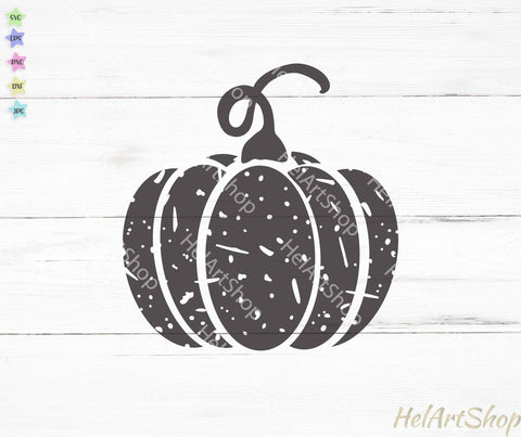 Distressed Pumpkin svg, Fall Svg SVG _HelArtShop_ 