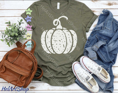 Distressed Pumpkin svg, Fall Svg SVG _HelArtShop_ 