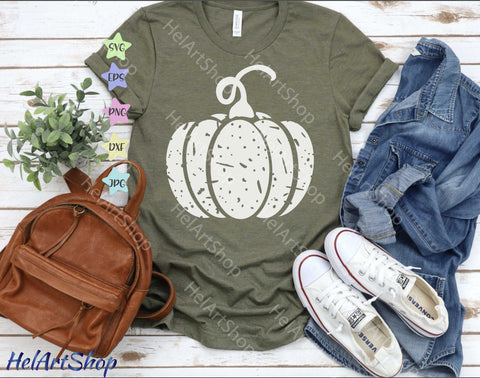 Distressed Pumpkin svg, Fall Svg SVG _HelArtShop_ 