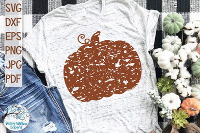 Distressed Pumpkin SVG SVG Wispy Willow Designs 