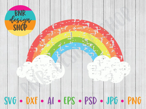 Distressed Rainbow SVG SVG BNRDesignShop 