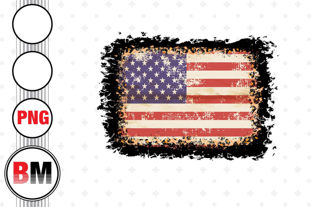 Distressed Rectangle American Flag PNG, JPG Files Sublimation BMDesign 
