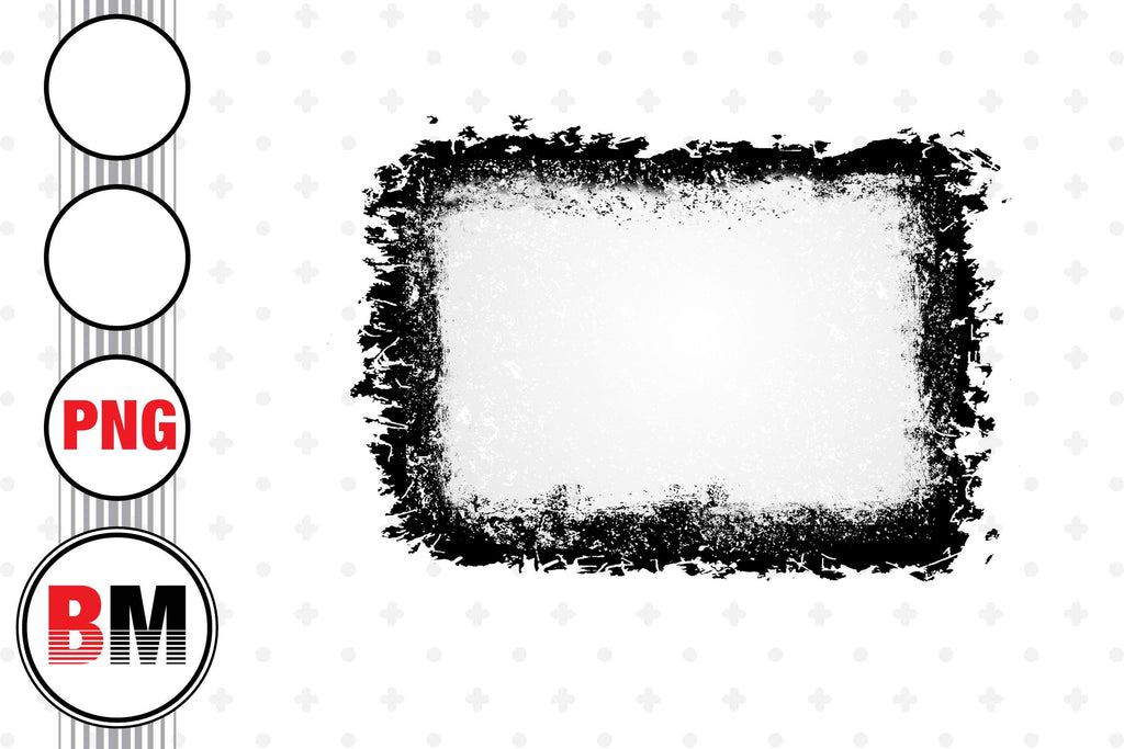 Distressed Rounded Rectangle Distressed Rectangle Back White PNG, JPG Files - So Fontsy