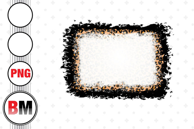 Distressed Rectangle Leopard PNG, JPG Files Sublimation BMDesign 