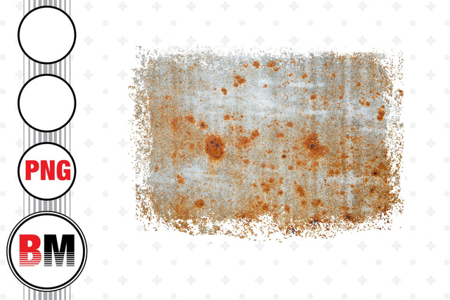 Distressed Rectangle Rusty Metal PNG, JPG Files Sublimation BMDesign 