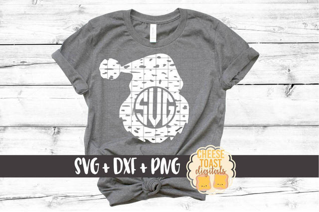 Distressed Santa Monogram Frame - Christmas SVG File SVG Cheese Toast Digitals 