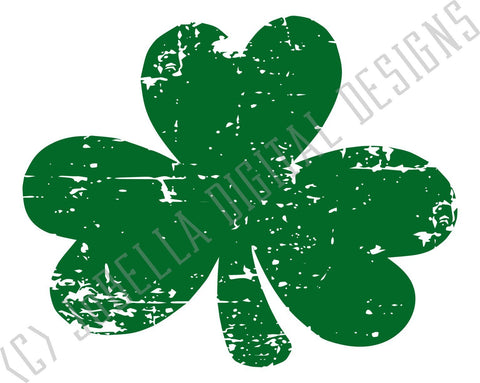 Distressed Shamrock SVG Cut File and Printable SVG JoBella Digital Designs 