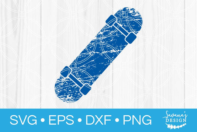 Distressed Skateboard SVG SavanasDesign 