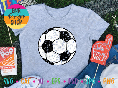 Distressed Soccer Ball SVG SVG BNRDesignShop 