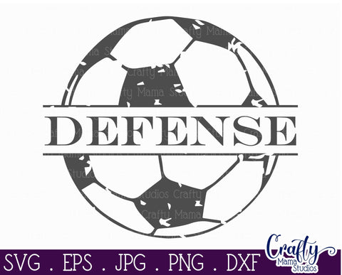 Distressed Soccer Svg - Defense SVG Crafty Mama Studios 