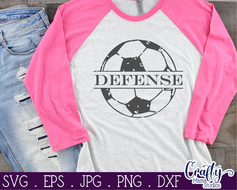 Distressed Soccer Svg - Defense SVG Crafty Mama Studios 