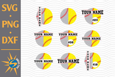 Distressed Softball Baseball Monogram SVG, PNG, DXF Digital Files Include SVG SVGStoreShop 