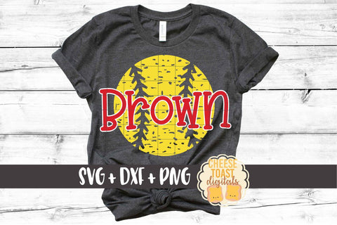 Distressed Softball - Softball SVG PNG DXF Cut Files SVG Cheese Toast Digitals 