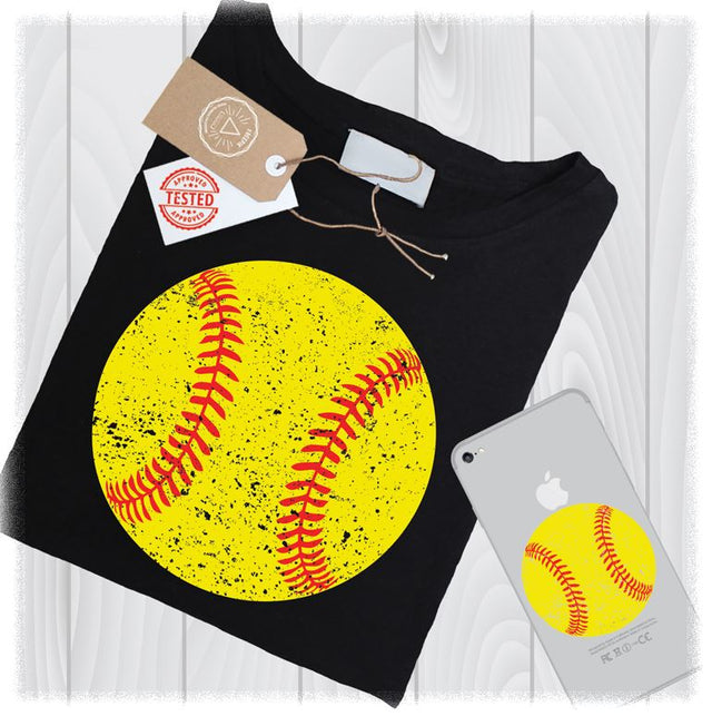 Distressed Softball SVG Files Grunge DXF Cut Designs - Softball Distressed SVG - Instant Download SVG My Sew Cute Boutique 