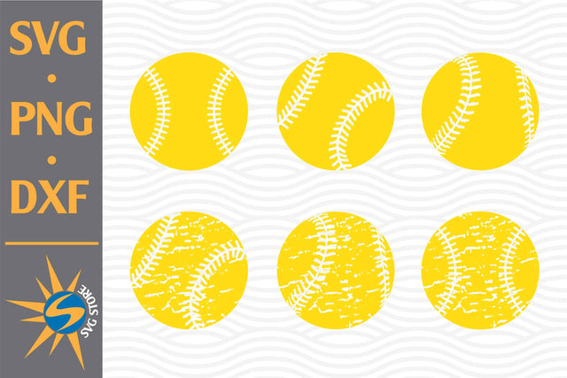 Distressed Softball SVG, PNG, DXF Digital Files Include SVG SVGStoreShop 