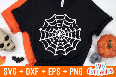 Distressed Spider Web | Halloween Svg Cuttables 