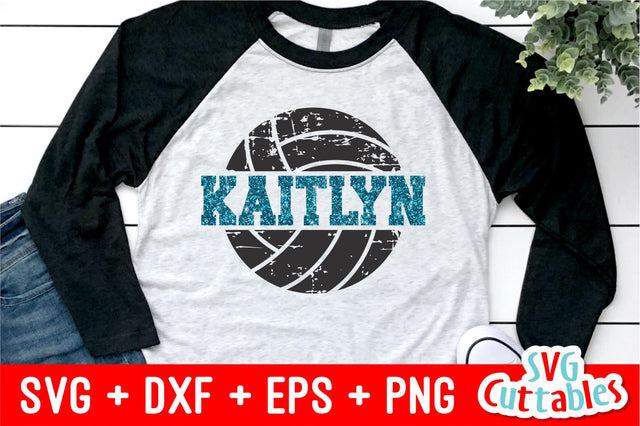 Distressed Split Volleyball SVG Svg Cuttables 