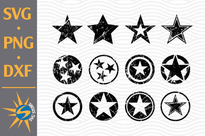 Distressed Star SVG, PNG, DXF Digital Files Include SVG SVGStoreShop 