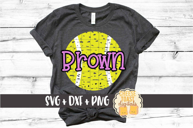 Distressed Tennis Ball - Tennis SVG PNG DXF Cut Files SVG Cheese Toast Digitals 