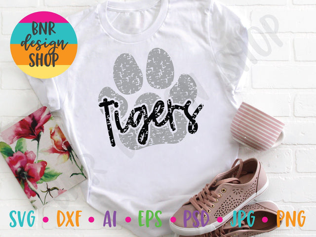Distressed Tigers SVG SVG BNRDesignShop 