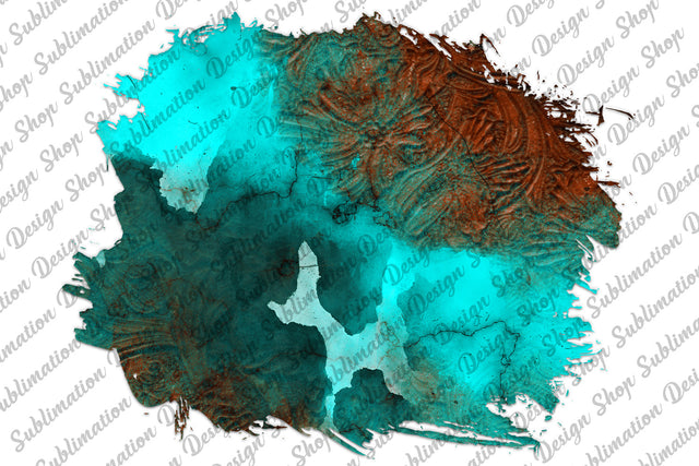 Distressed Tooled Leather Background Png, Cowhide Background Png, Turquoise Stone Background, Western Background,Sublimation Design Download Sublimation SublimationDesignShop 