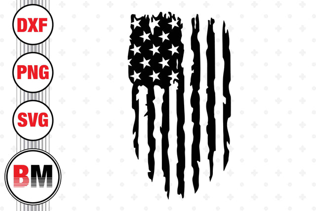 Distressed US Flag SVG, PNG, DXF Files SVG BMDesign 