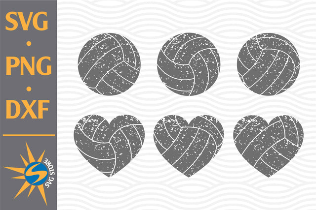 Distressed Volleyball SVG, PNG, DXF Digital Files Include SVG SVGStoreShop 
