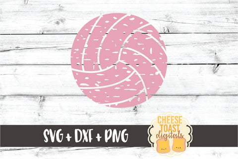 Distressed Volleyball - Volleyball SVG PNG DXF Cut Files SVG Cheese Toast Digitals 