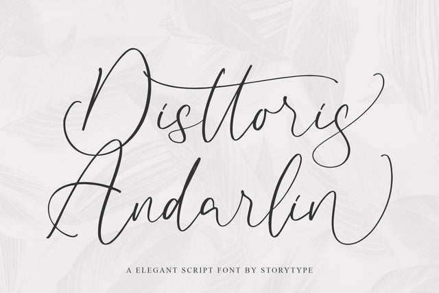 Disttoris Andarlin - Elegant Script Font Font Storytype Studio 