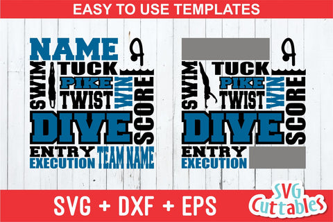 Dive Subway Art SVG Svg Cuttables 