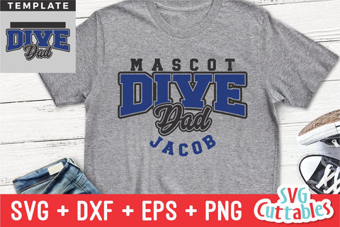 Dive svg - Dive Dad Template 002 - svg - dxf - eps - png - Cut File - Silhouette - Cricut - Digital Download SVG Svg Cuttables 