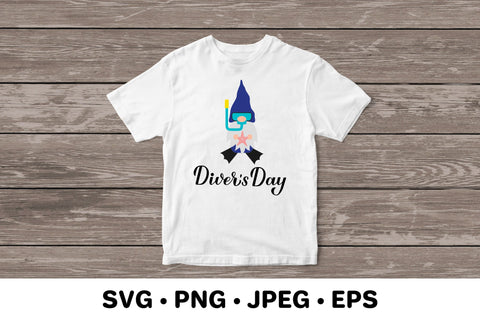 Diver’s Day. Diving SVG Gnome diver SVG LaBelezoka 