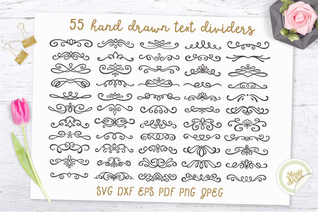 Divider SVG | Flourish SVG bundle SVG MagicArtLab 